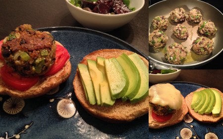 Quinoa Black Bean Burger Cooking